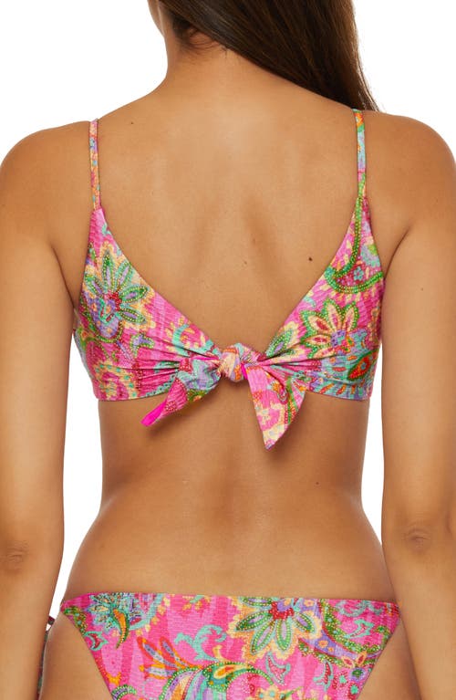 Becca Polynesia Bikini Top In Pink Multi
