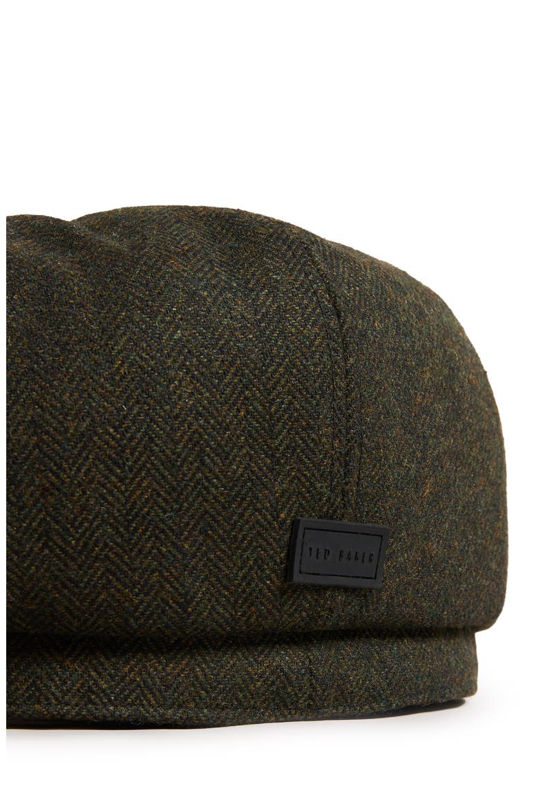 Olliii Herringbone Baker Boy Hat, Alternate, color, KHAKI