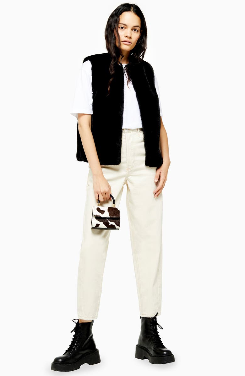 Topshop Luxe Faux Fur Vest, Alternate, color,