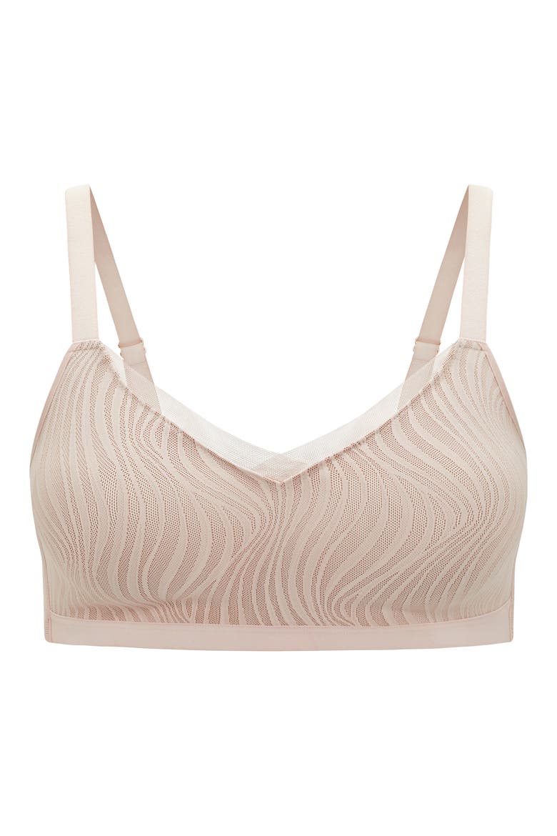 24/7® Classic Wireless Crossover Lace Minimizer, Alternate, color, SOFT PINK