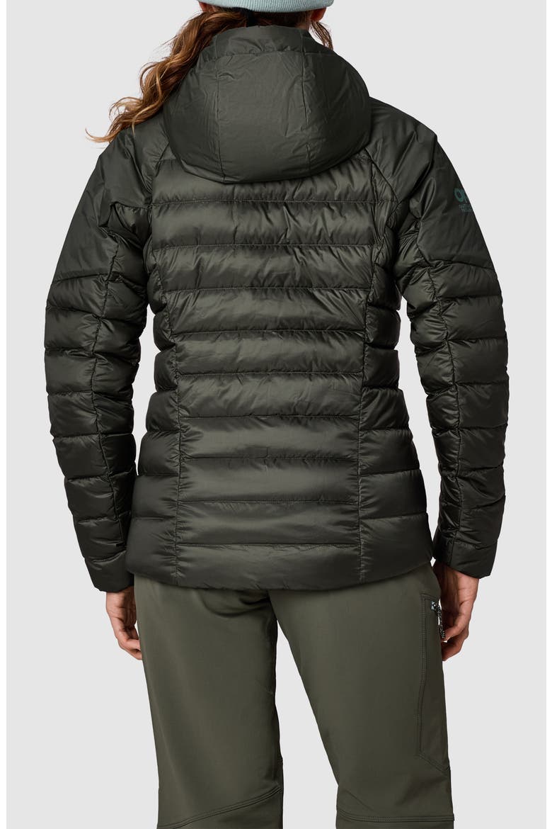 Helium Down Hoodie, Alternate, color, DARK LAUREL