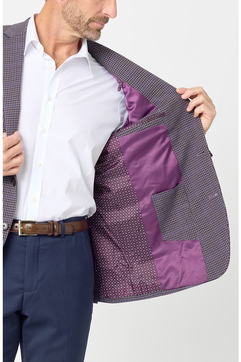 Multi Check Sport Coat, Alternate, color, BERRY/ NAVY