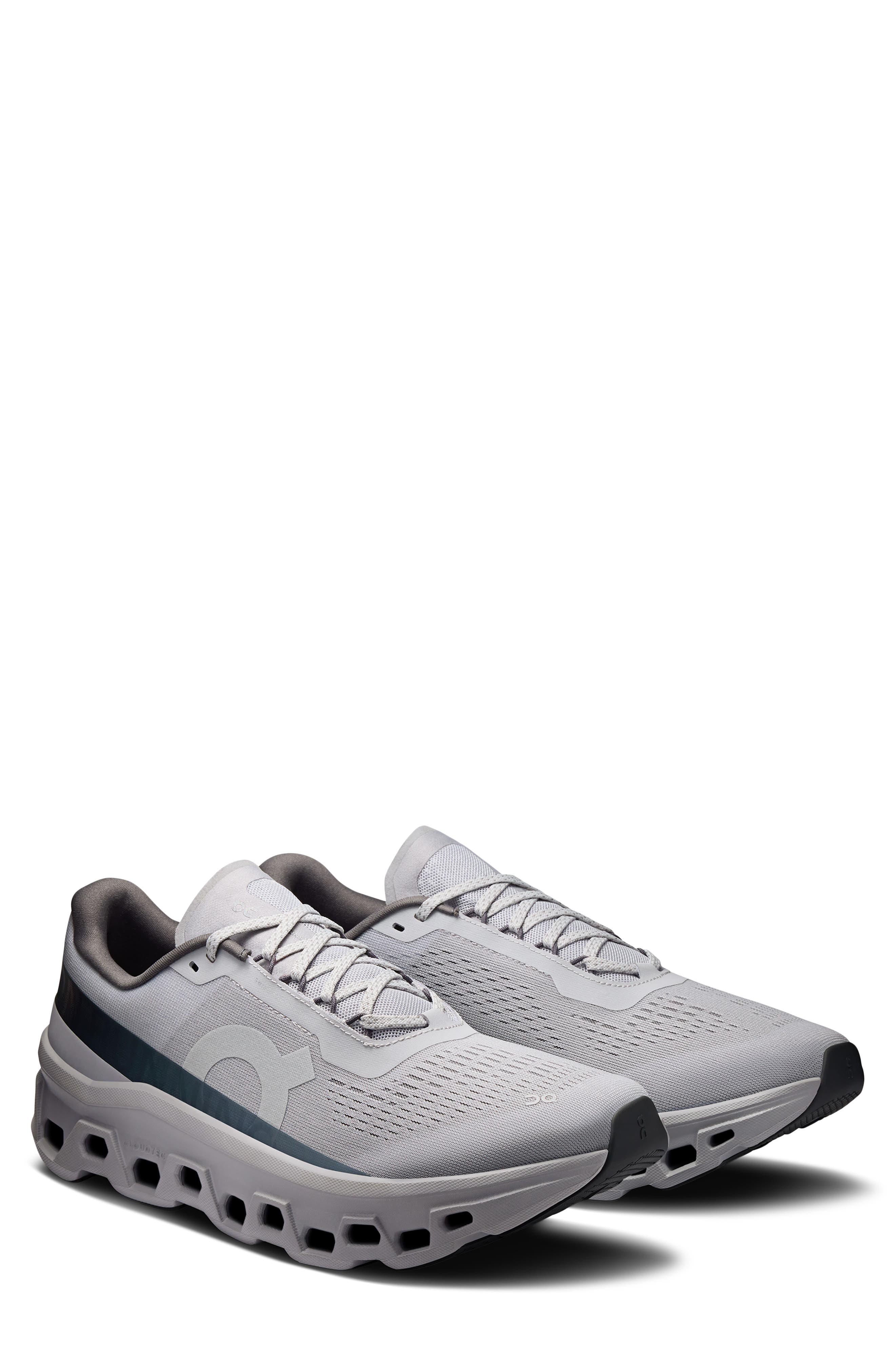 On Cloudmonster 1 Running Shoe, Main, color, Glacier/ Alloy