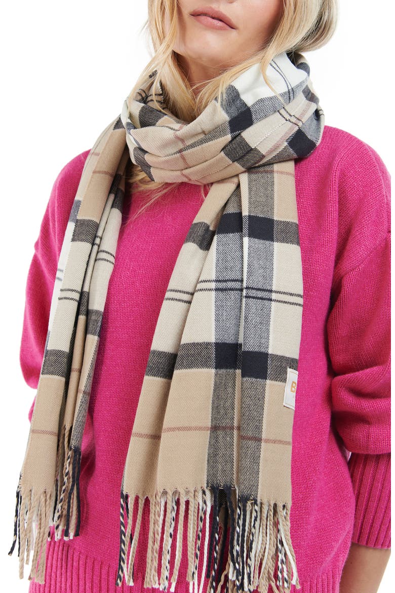Hailes Tartan Wrap, Main, color, ROSEWOOD