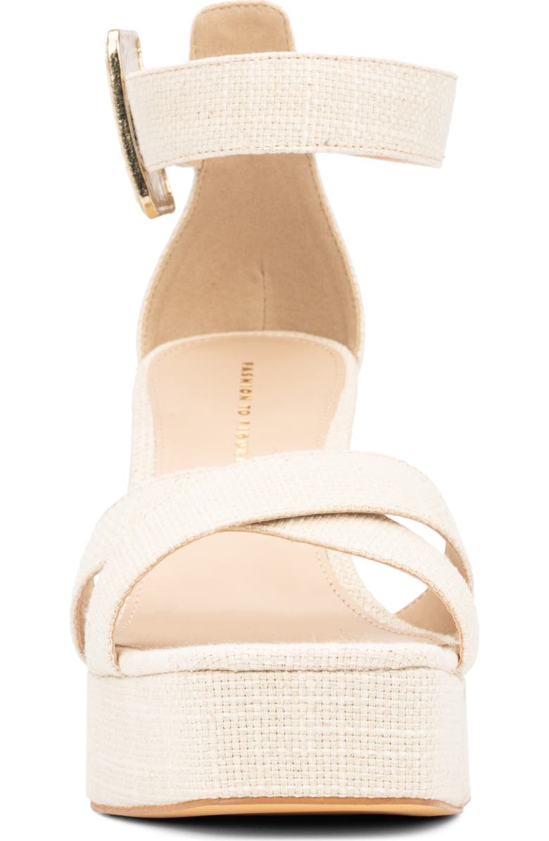 Fashion to Figure Layla Platform Heeled Sandal - Wide Width, Alternate, color, Natural