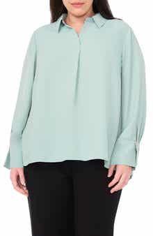 Halogen® Johnny Collar Top