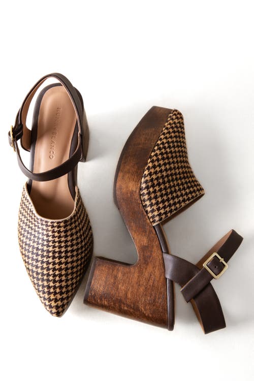 Huma Blanco Pearl Genuine Calf Hair Mary Jane Platform In Brown