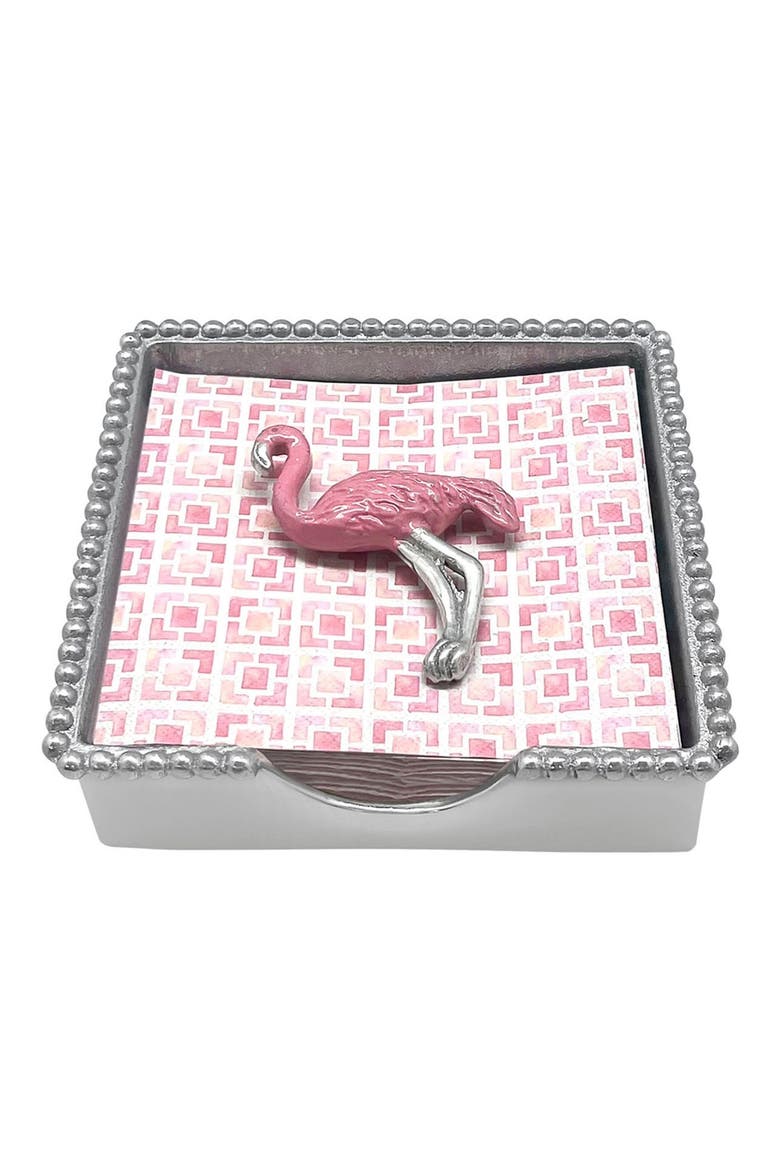 Beaded Napkin Box Set, Main, color, PINK