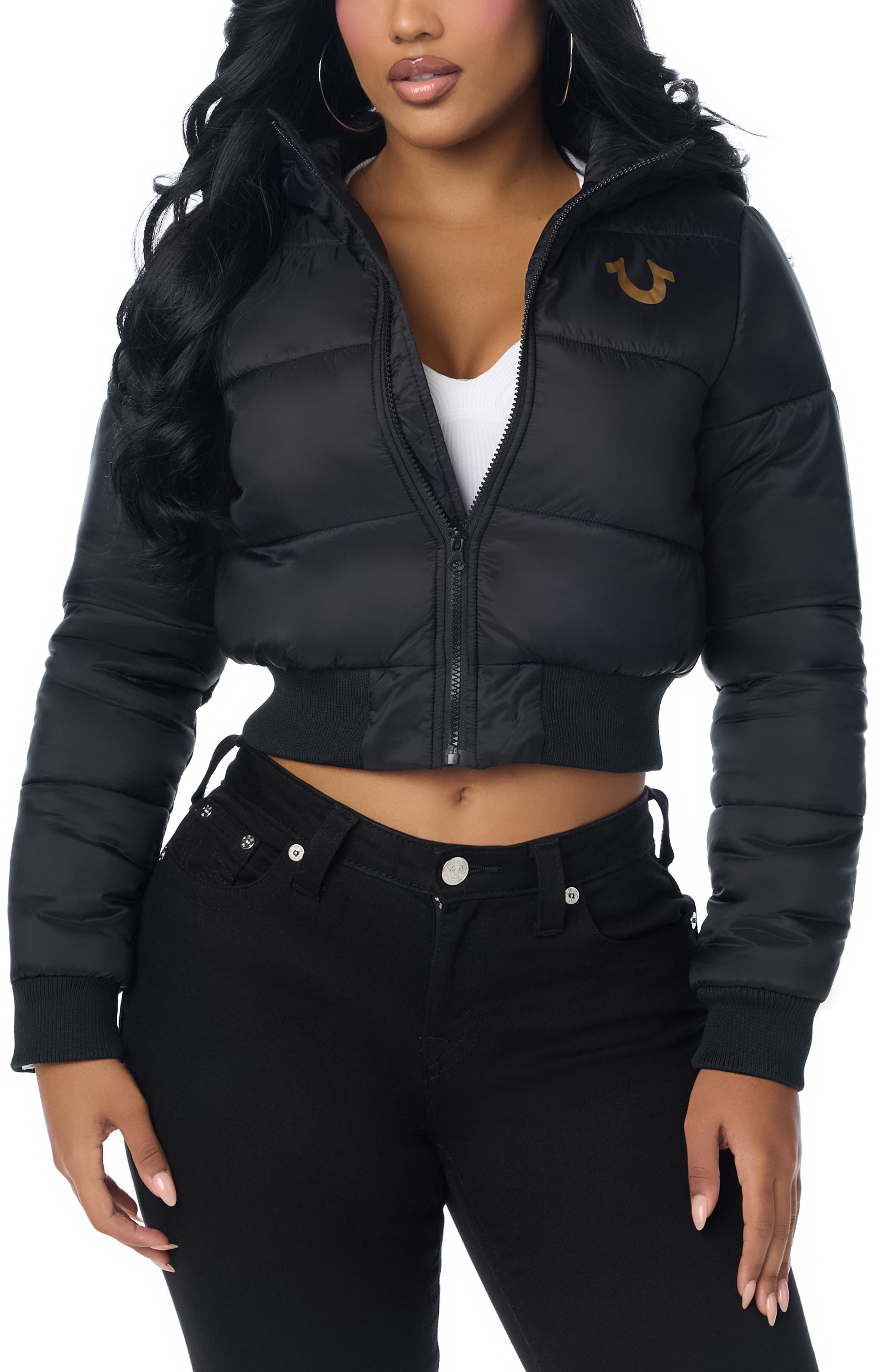 Hooded Cropped Puffer Jacket