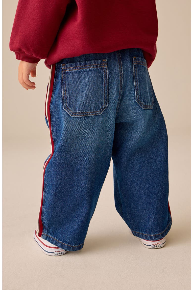 Kids' Side Stripe Jeans, Alternate, color, BLUE