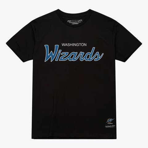 Men's Mitchell & Ness Black Washington Wizards Vintage Wordmark T-Shirt