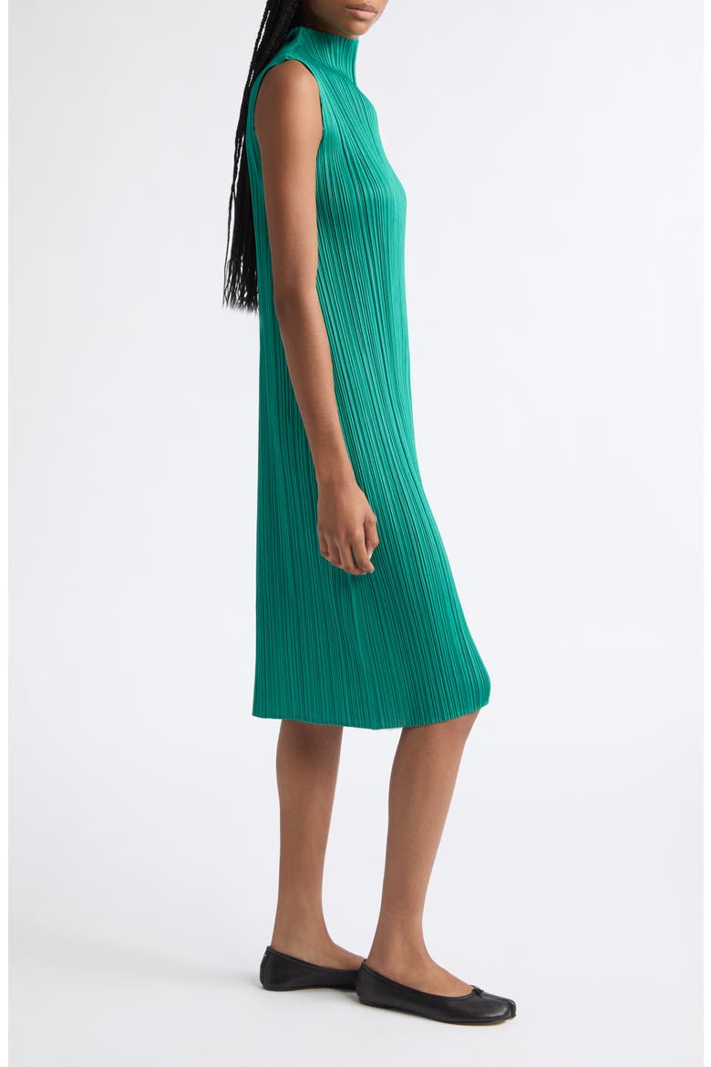 Monthly Colors July Pleated Sleeveless Midi Dress, Alternate, color, FRESH GREEN