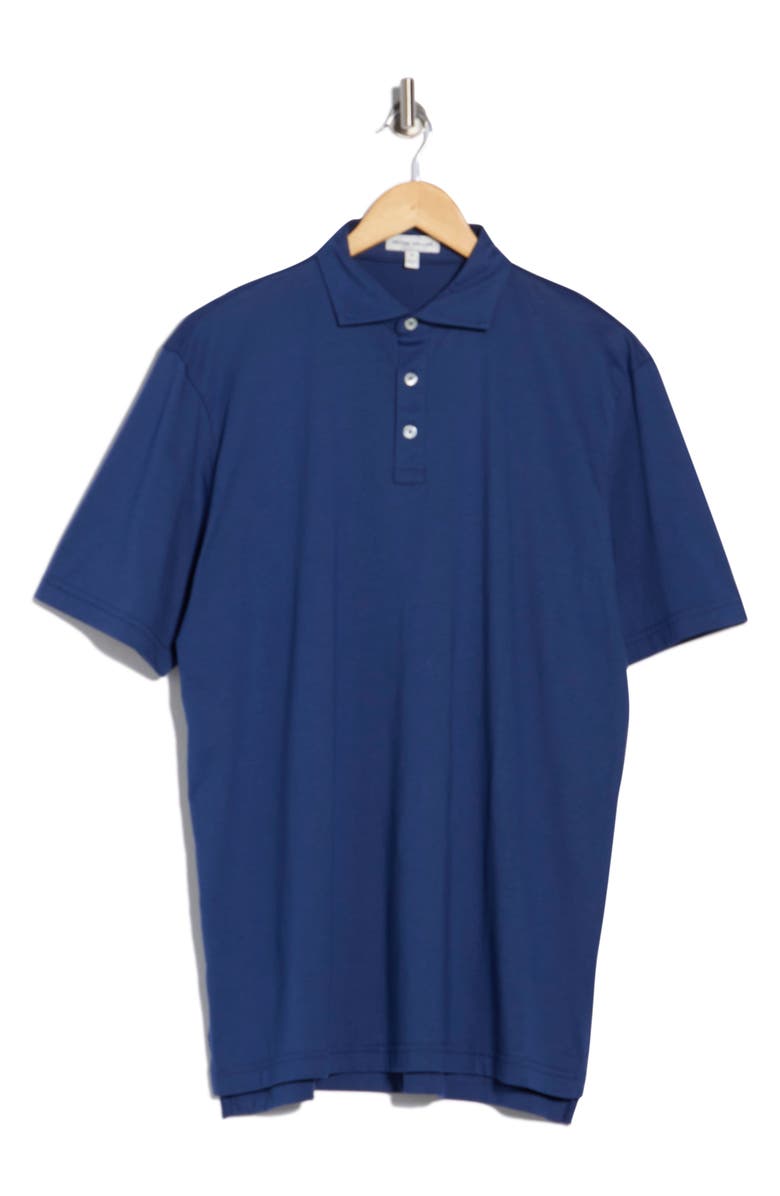 Peter Millar Crown Comfort Pima Cotton Polo, Main, color, Atlantic Blue