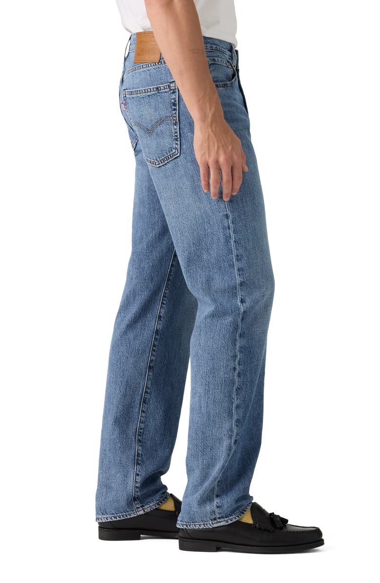 Levi's 555<sup>™</sup> Relaxed Straight Leg Cotton & Linen Jeans, Alternate, color, Timeless Blues Ltwt