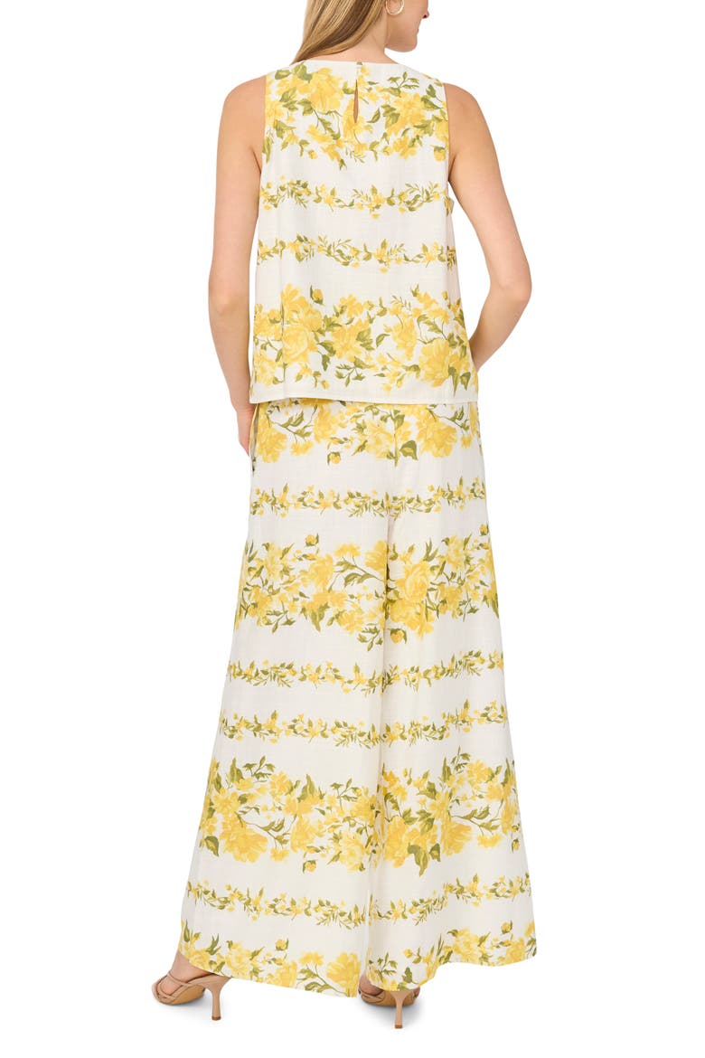 Sleeveless Floral Print Top, Alternate, color, ULTRA WHITE