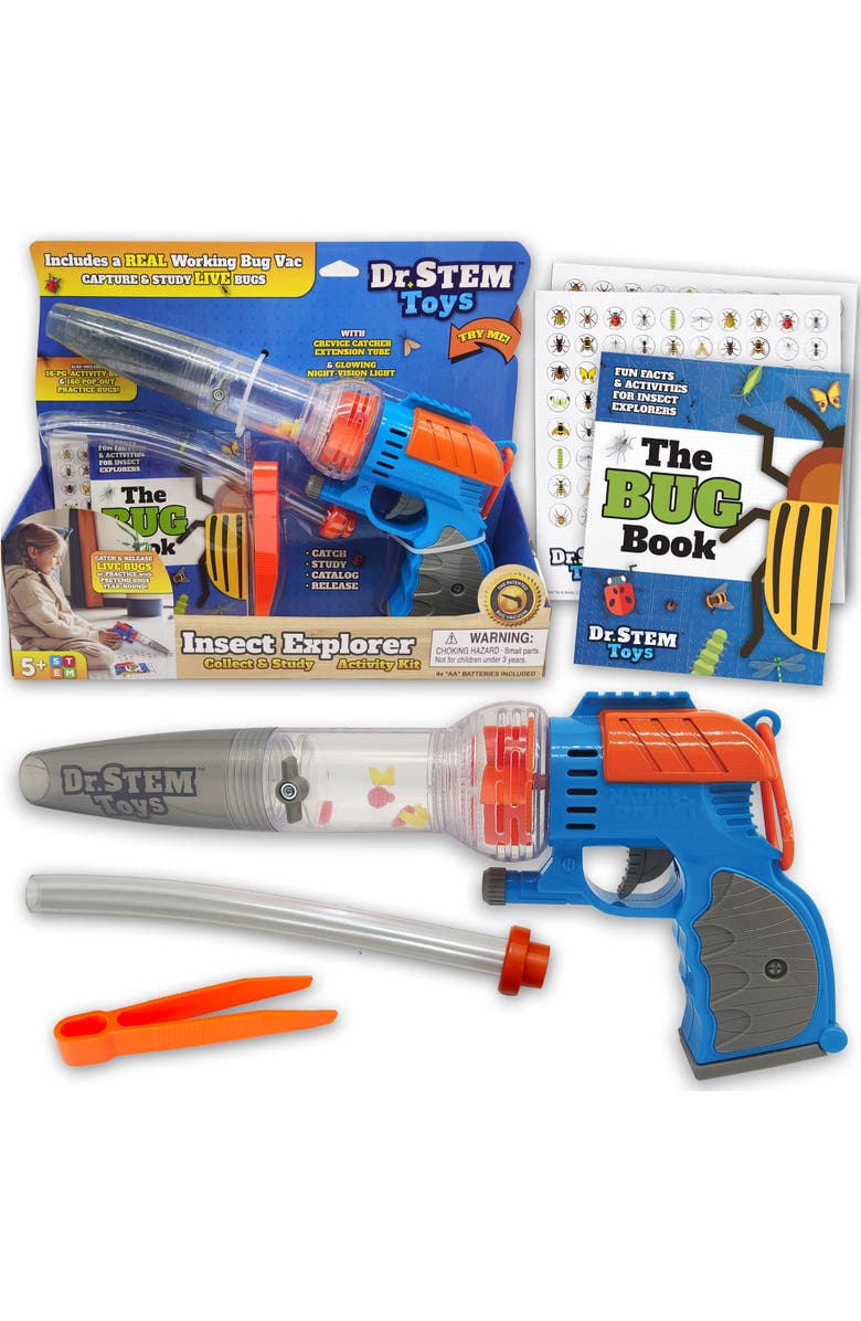 Dr. STEM Toys Insect Explorer 11.5" Bug Vacuum Kit, Led Laser & Suction, Main, color, Multicolored