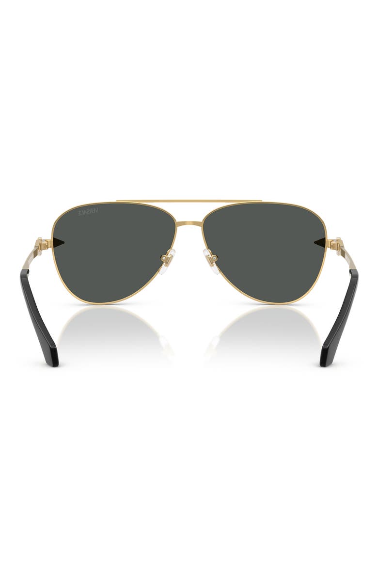 61mm Pilot Sunglasses, Alternate, color, GOLD / DARK GREY