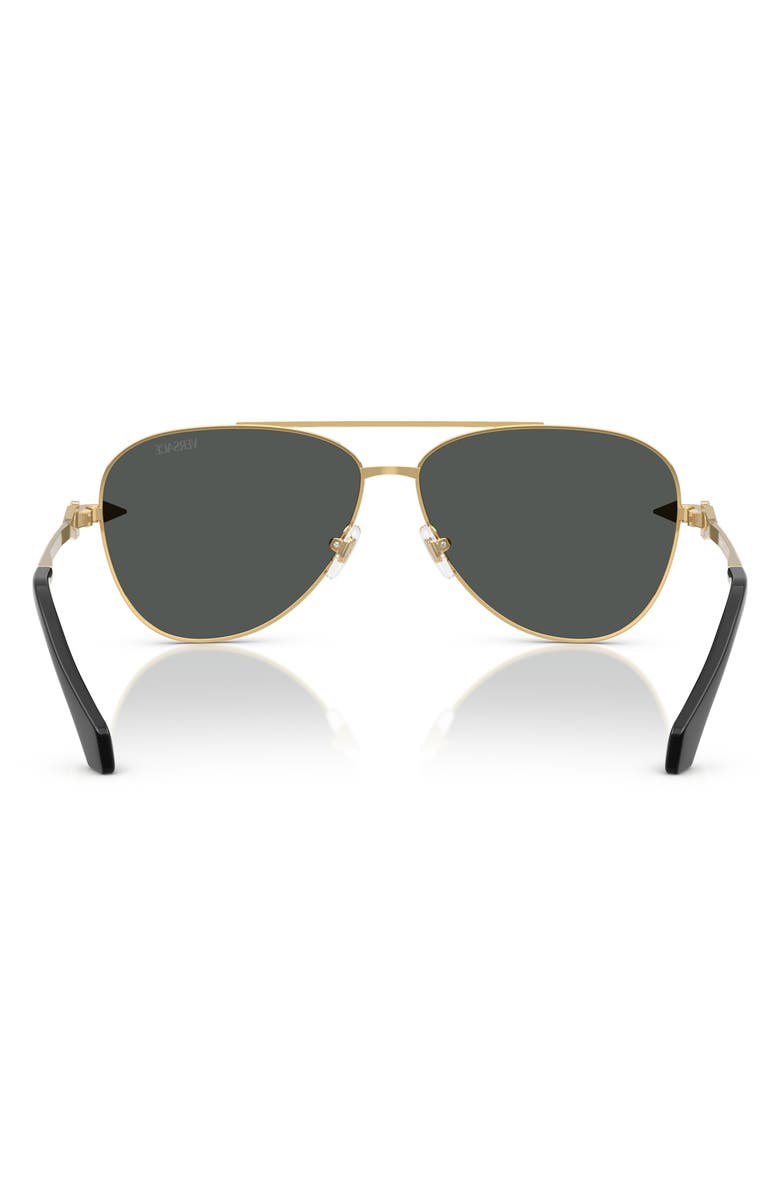 Versace 61mm Pilot Sunglasses, Alternate, color, Gold / Dark Grey