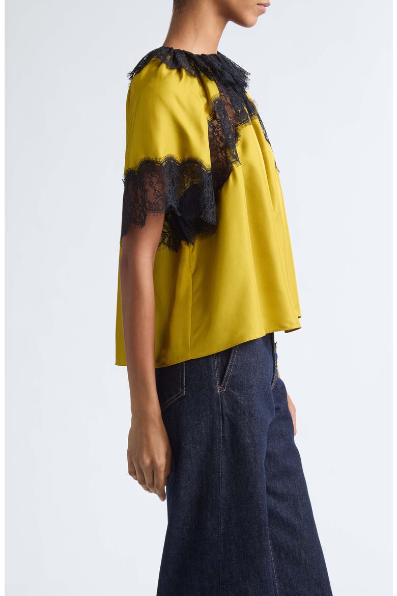 Nina Silk Top, Alternate, color, CITRINE
