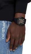Off-White Beat Silicone Strap Automatic Watch, 44mm x 51.5mm