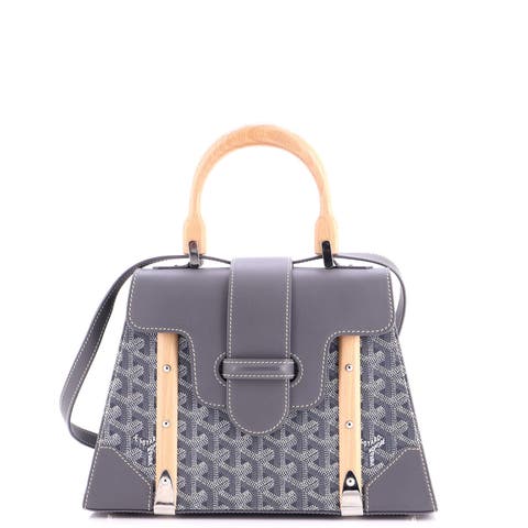 Saigon Top Handle Bag Coated Canvas with Leather PM