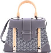 Pre-Owned Goyard Saigon Top Handle Bag Coated Canvas with Leather PM