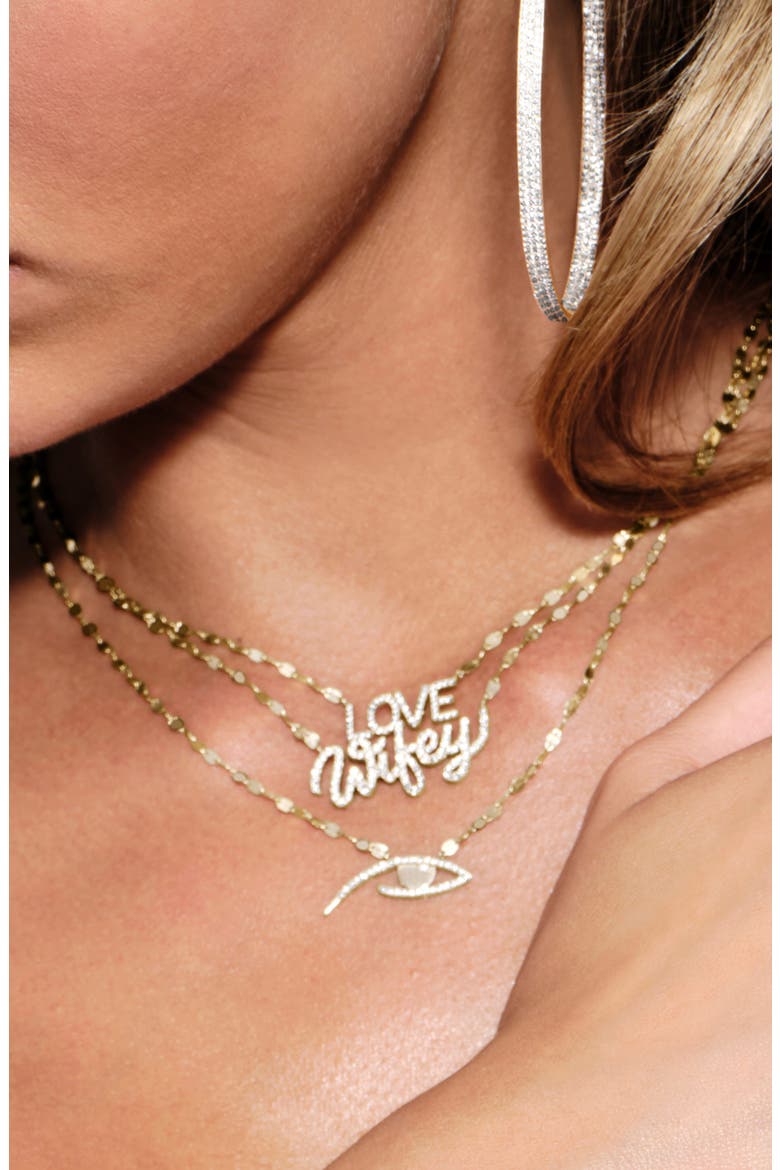 Mini Love Diamond Pendant Necklace, Alternate, color, YELLOW GOLD