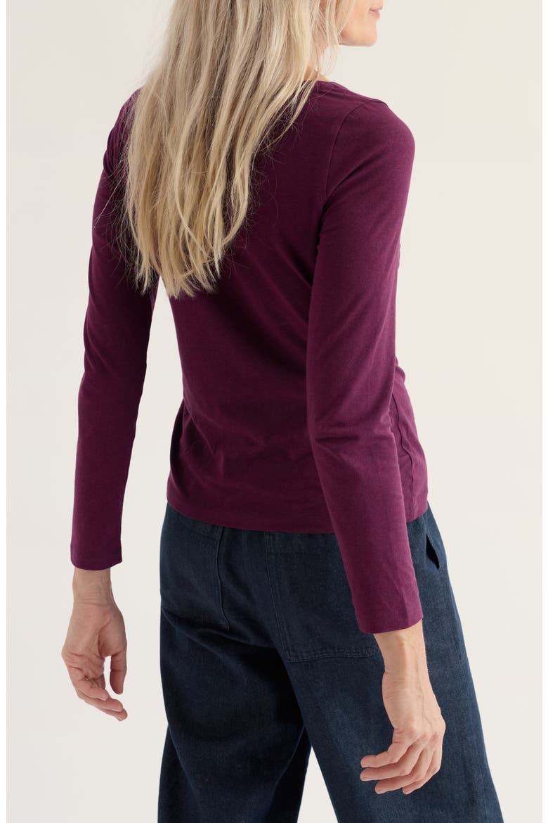 Easel Stretch Organic Cotton Top, Alternate, color, DARK HELLEBORE