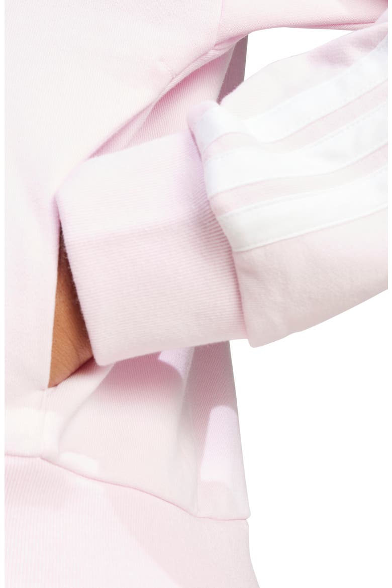3-Stripes French Terry Full Zip Hoodie, Alternate, color, CLEAR PINK/ WHITE