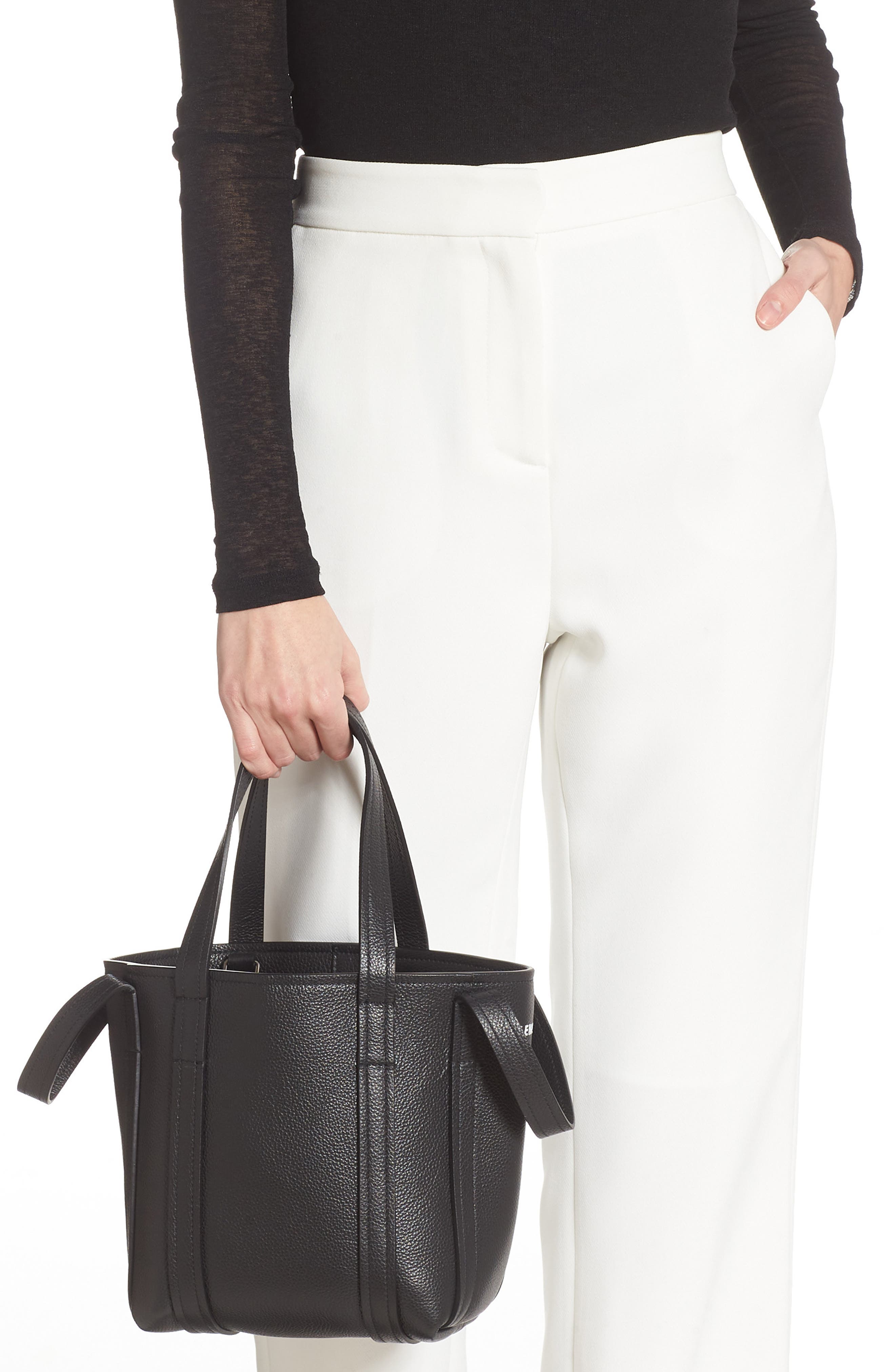 Balenciaga Extra Small Everyday North/South Leather Tote, Alternate, color, 