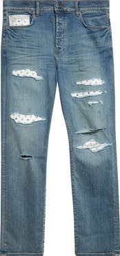AMIRI Bandana Repaired Slim Fit Jeans