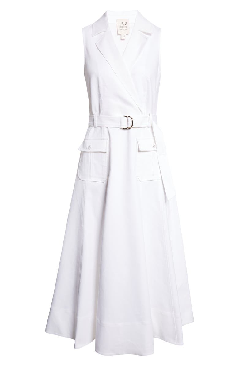 Cinq à Sept Lenessa White Denim Dress, Alternate, color,