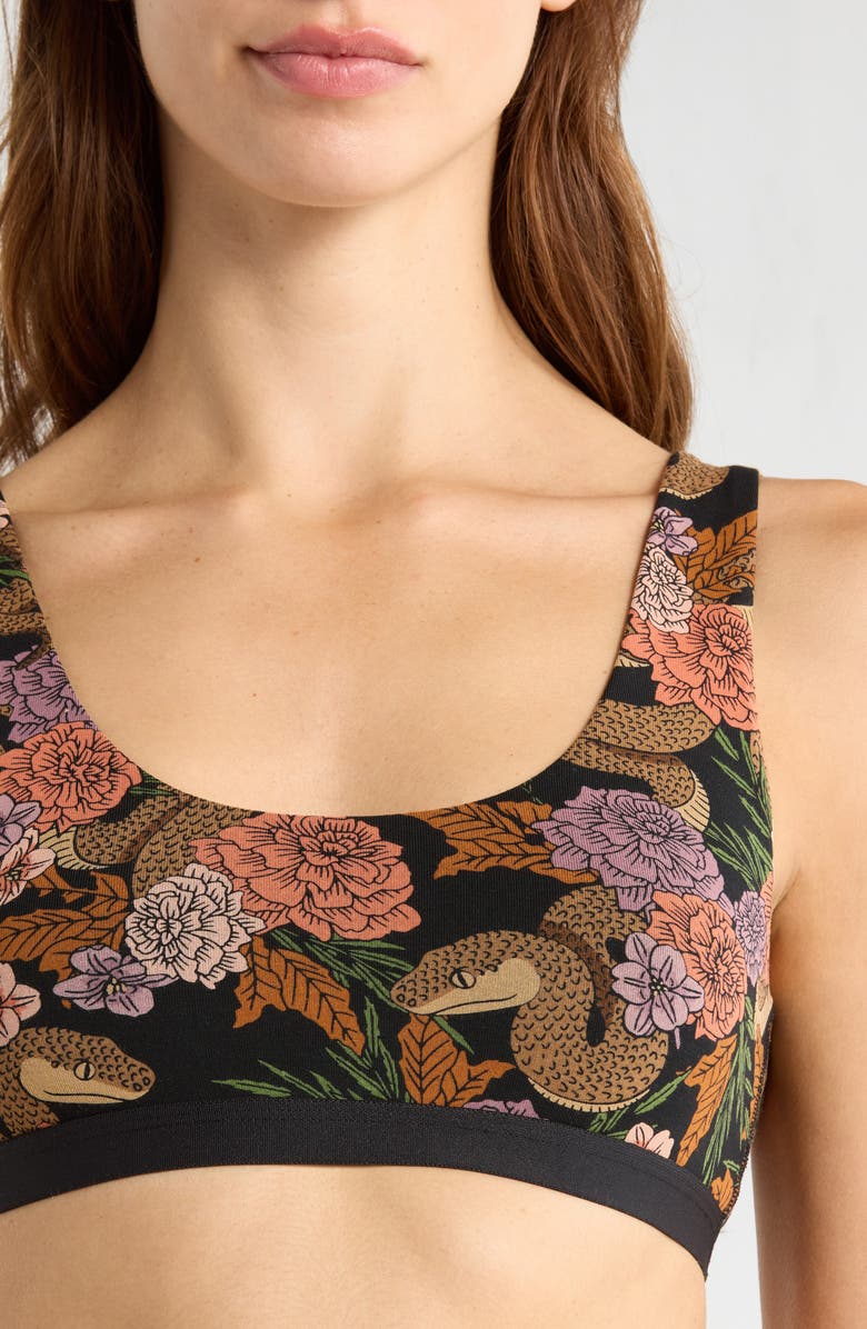 MeUndies Print Bralette, Alternate, color, Garden Snake