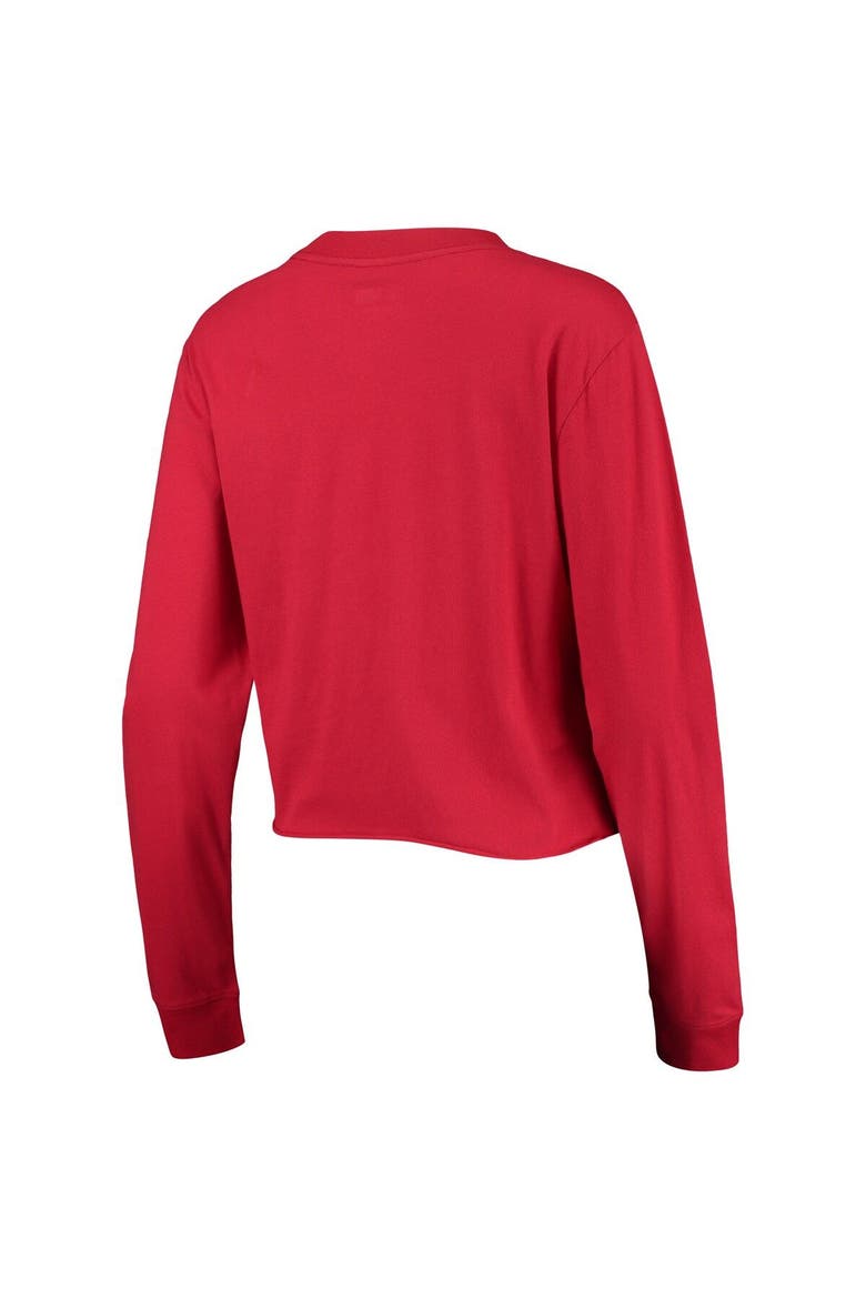 Women's New Era Red St. Louis Cardinals Baby Jersey Cropped Long Sleeve T-Shirt, Alternate, color, Red