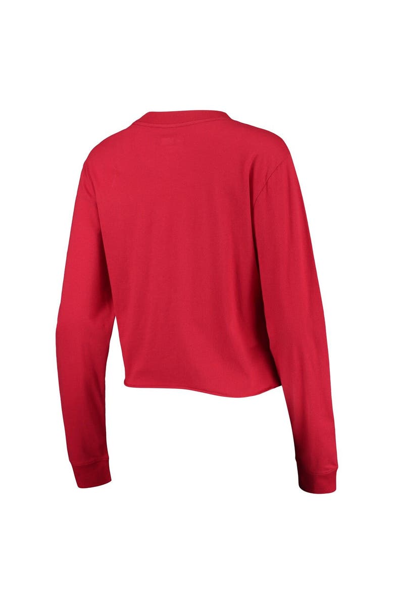 New Era Women's New Era Red St. Louis Cardinals Baby Jersey Cropped Long Sleeve T-Shirt, Alternate, color, Red