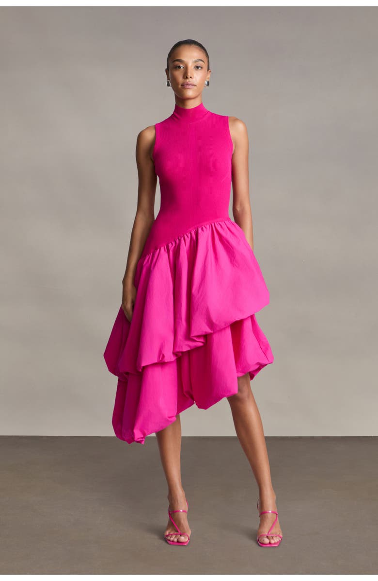AMUR Eleonora Combo Tiered Dress, Main, color, Berry Blush