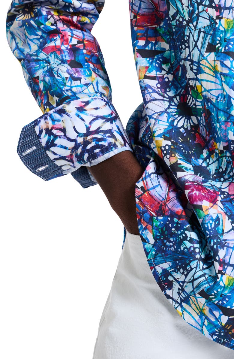 Robert Graham Trumbell Cotton Button-Up Shirt, Alternate, color,