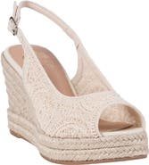 GOOD CHOICE NEW YORK Bowery Lace Espadrille Wedge Slingback Sandal