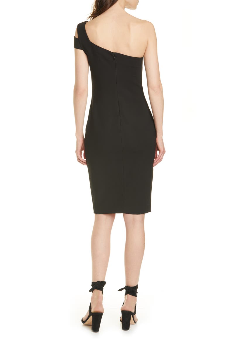 Packard One-Shoulder Sheath Dress, Alternate, color, BLACK