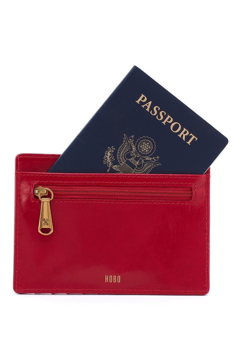 Euro Slide Credit Card Case Holder, Alternate, color, TRUE RED