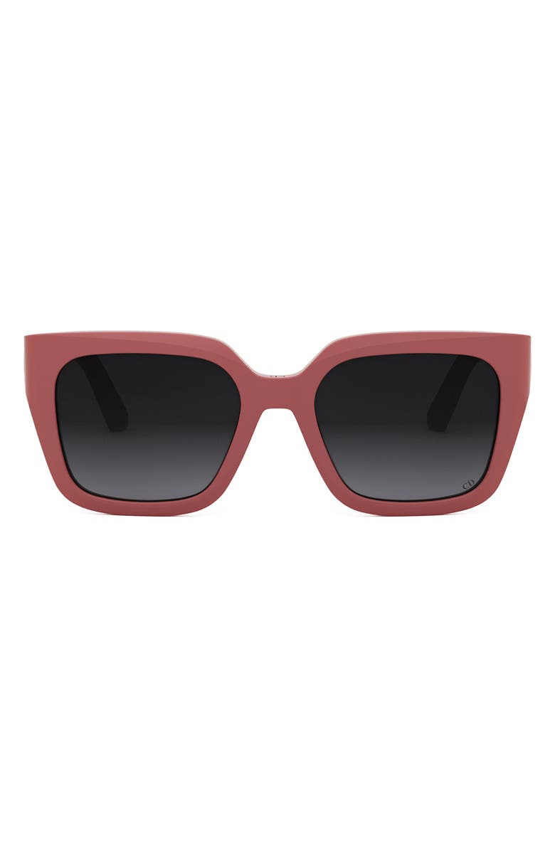 DIOR 30Montaigne S8U 54mm Square Sunglasses, Main, color, Matte Pink / Gradient Smoke