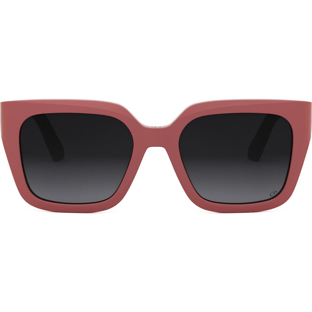 Dior 30montaigne S8u 54mm Square Sunglasses In Matte Pink/gradient Smoke