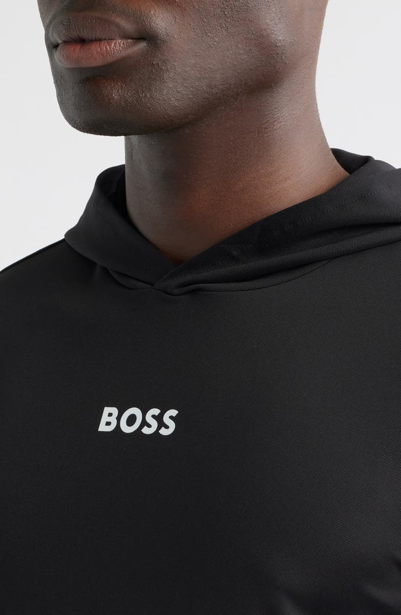 BOSS Scott Logo Hoodie, Alternate, color, Black
