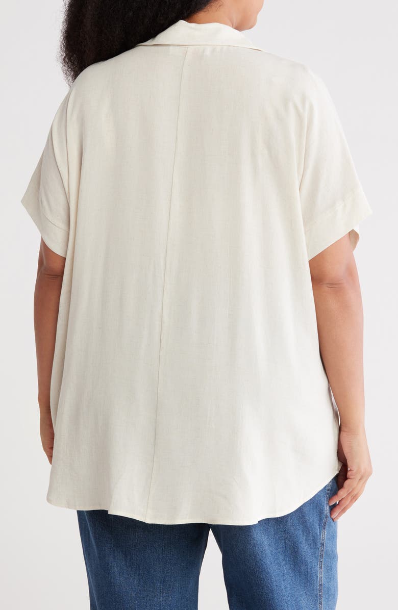 Renee C Collared Knit Top, Alternate, color, Linen