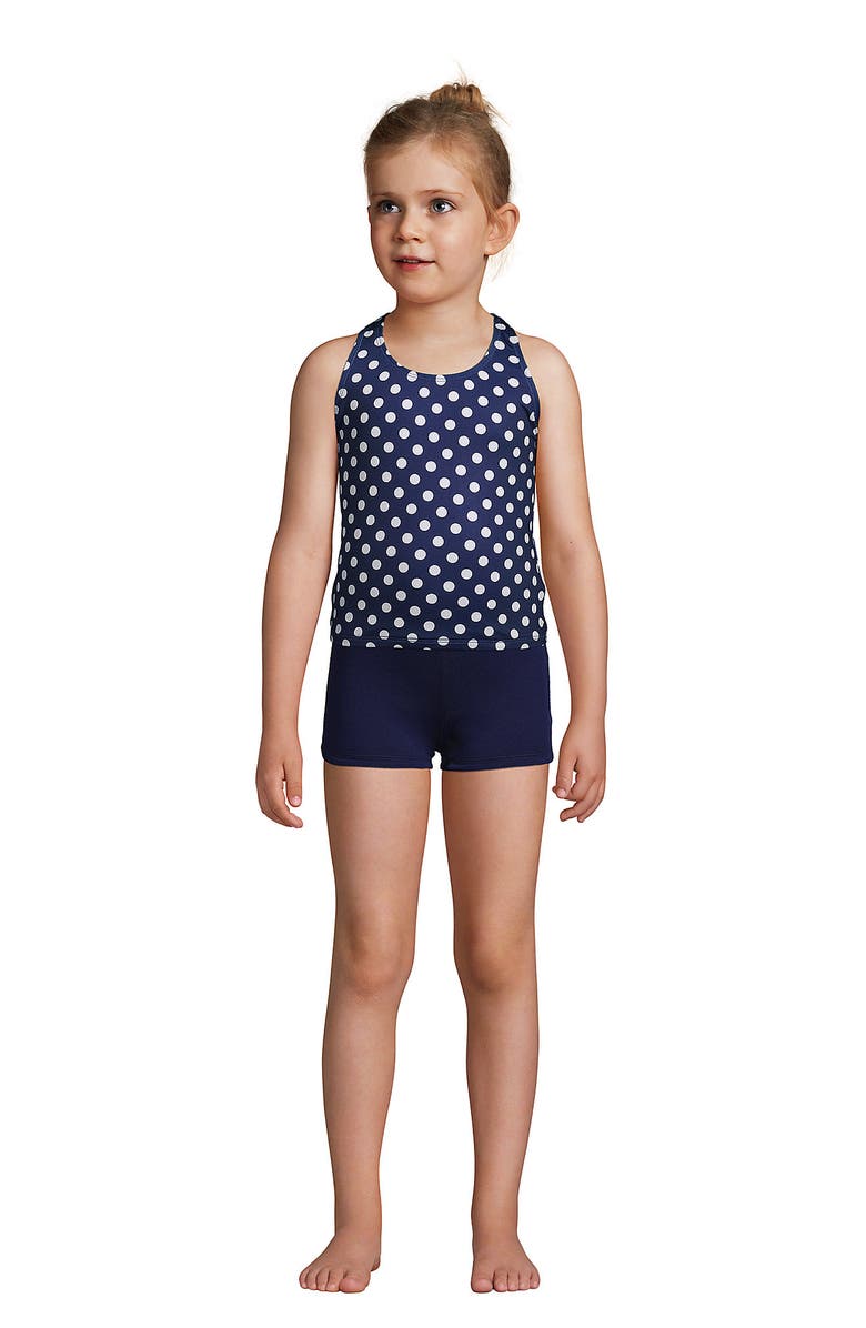 Lands' End Girls Tankini Swimsuit Top, Alternate, color, Americana Stars