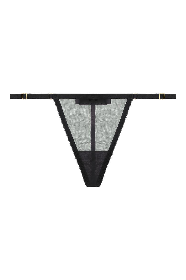 Odette Mesh Thong, Alternate, color, NOIR
