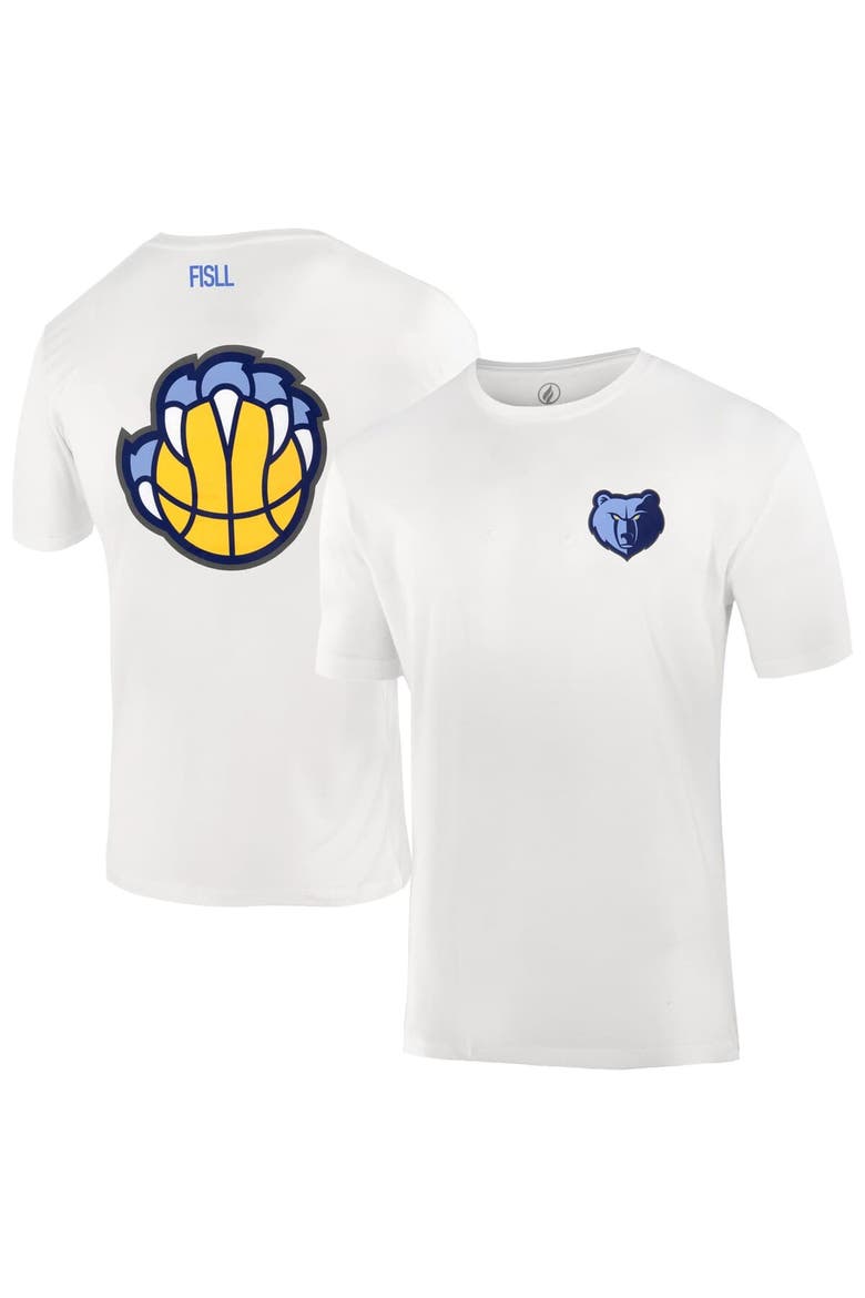Unisex FISLL  White Memphis Grizzlies Burst Logo T-Shirt, Main, color, White
