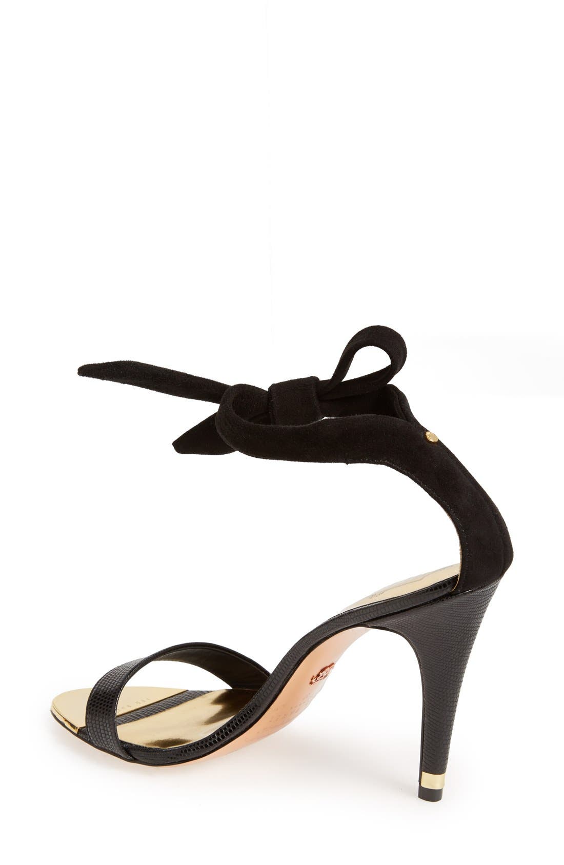 'Sackina' Sandal, Alternate, color, BLACK SUEDE