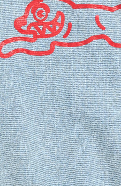 ICECREAM ICECREAM KIDS' WATERFALL DENIM GRAPHIC SHIRT JACKET