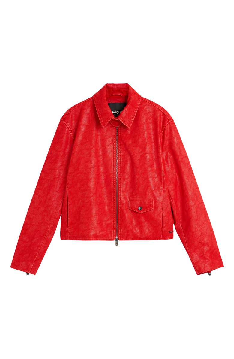 Desigual Faux Leather Jacket, Alternate, color, 